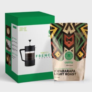 Tigray Coffee Co. French Press & Coffee Combo: Unwind in Rich Flavor (250g)
